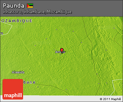 Physical 3D Map of Paunda