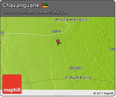 Physical 3D Map of Chavanguane