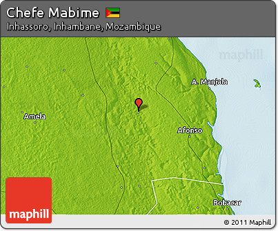 Physical 3D Map of Chefe Mabime