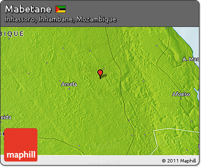 Physical 3D Map of Mabetane