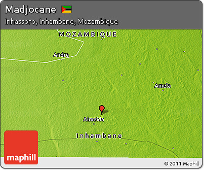 Physical 3D Map of Madjocane