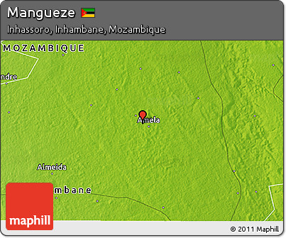 Physical 3D Map of Mangueze