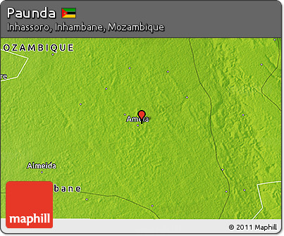 Physical 3D Map of Paunda