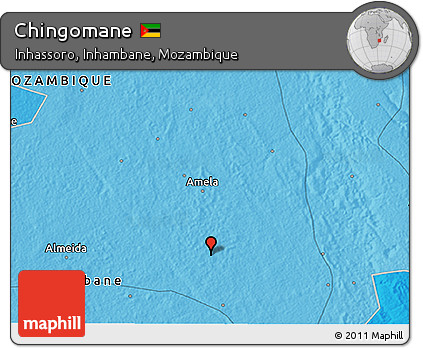 Political 3D Map of Chingomane