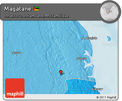 Political 3D Map of Magatane