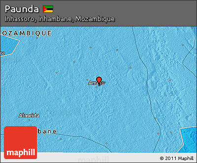 Political 3D Map of Paunda