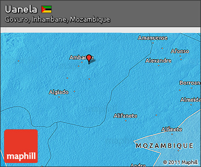 Political 3D Map of Uanela