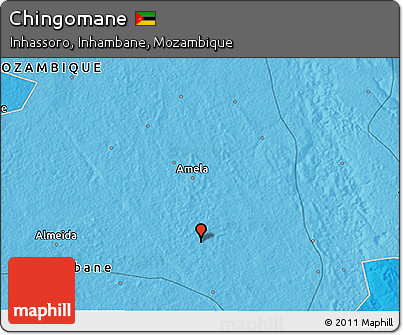 Political 3D Map of Chingomane