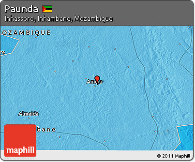 Political 3D Map of Paunda