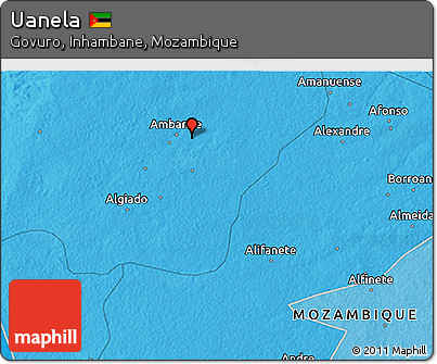 Political 3D Map of Uanela