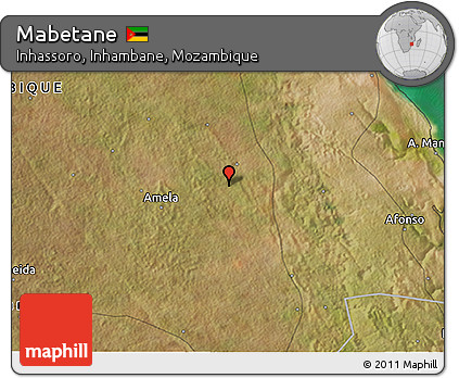Satellite 3D Map of Mabetane
