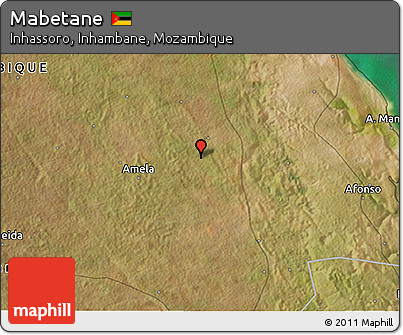 Satellite 3D Map of Mabetane