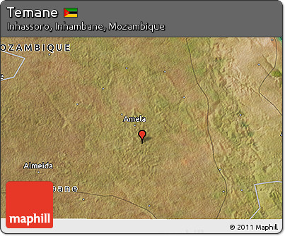 Satellite 3D Map of Temane
