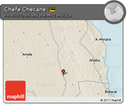Shaded Relief 3D Map of Chefe Checane