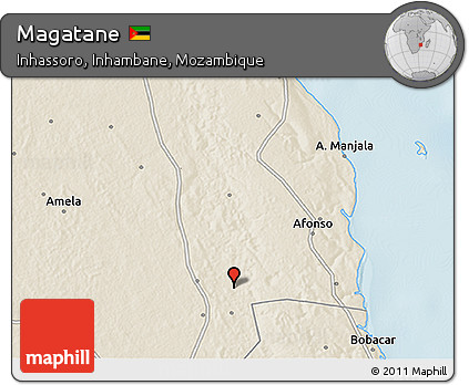 Shaded Relief 3D Map of Magatane