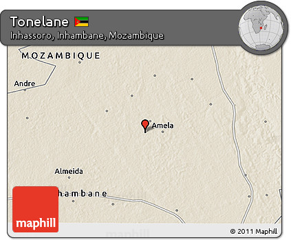 Shaded Relief 3D Map of Tonelane