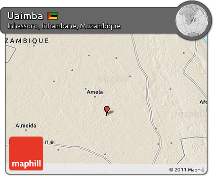 Shaded Relief 3D Map of Uaimba
