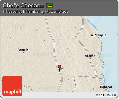 Shaded Relief 3D Map of Chefe Checane