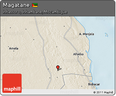 Shaded Relief 3D Map of Magatane