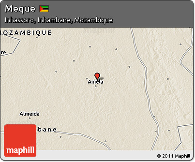 Shaded Relief 3D Map of Meque