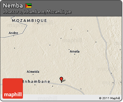 Shaded Relief 3D Map of Nemba