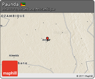 Shaded Relief 3D Map of Paunda