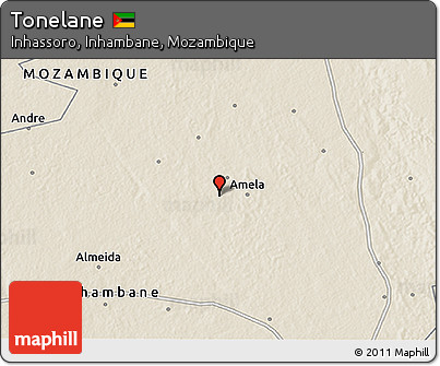 Shaded Relief 3D Map of Tonelane