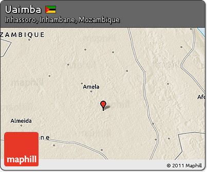 Shaded Relief 3D Map of Uaimba