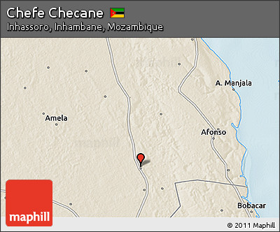 Shaded Relief 3D Map of Chefe Checane