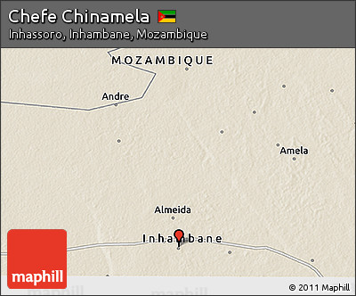 Shaded Relief 3D Map of Chefe Chinamela