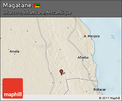 Shaded Relief 3D Map of Magatane