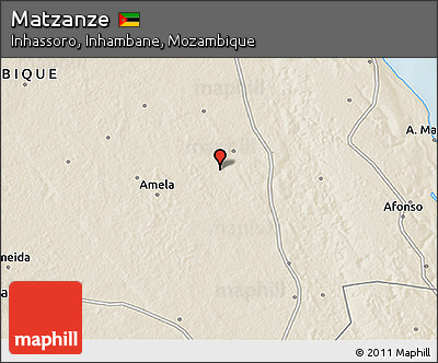 Shaded Relief 3D Map of Matzanze