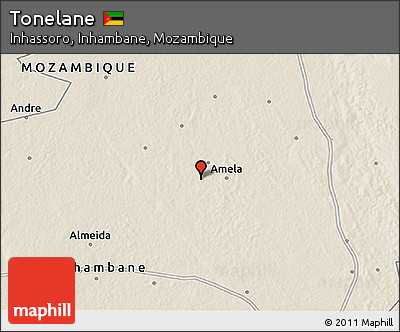 Shaded Relief 3D Map of Tonelane