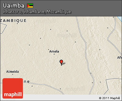 Shaded Relief 3D Map of Uaimba