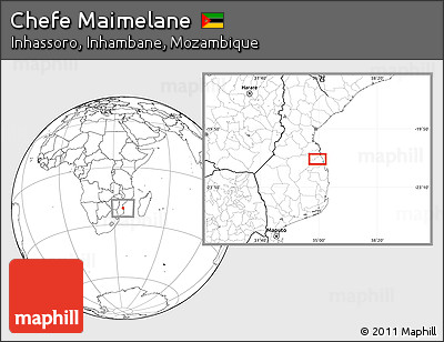 Blank Location Map of Chefe Maimelane