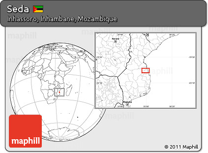 Blank Location Map of Seda