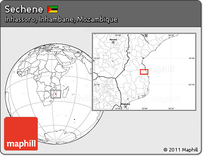 Blank Location Map of Sechene