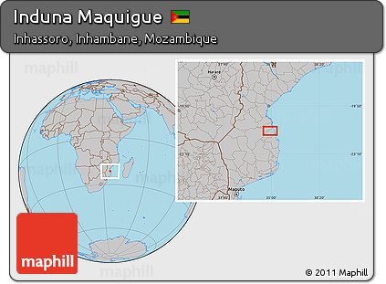 Gray Location Map of Induna Maquigue