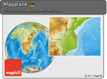 Physical Location Map of Magatane