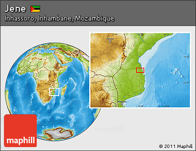 Physical Location Map of Jene