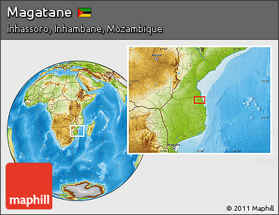 Physical Location Map of Magatane