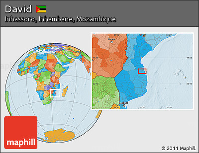 Political Location Map of David