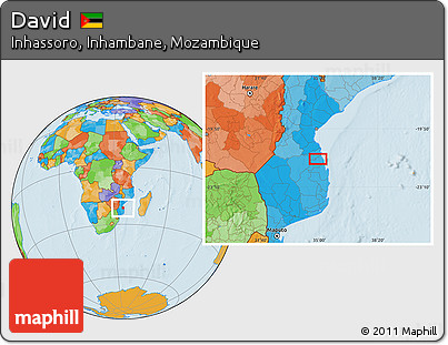 Political Location Map of David