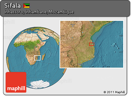 Satellite Location Map of Sifala