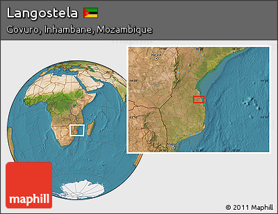 Satellite Location Map of Langostela