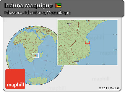 Savanna Style Location Map of Induna Maquigue