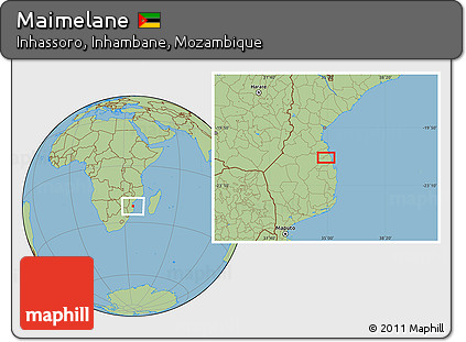 Savanna Style Location Map of Maimelane