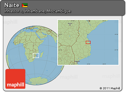Savanna Style Location Map of Naite