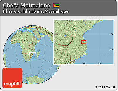 Savanna Style Location Map of Chefe Maimelane