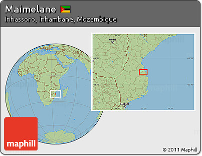 Savanna Style Location Map of Maimelane
